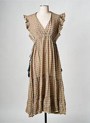 Rochie midi bej M.A.B.E femeie