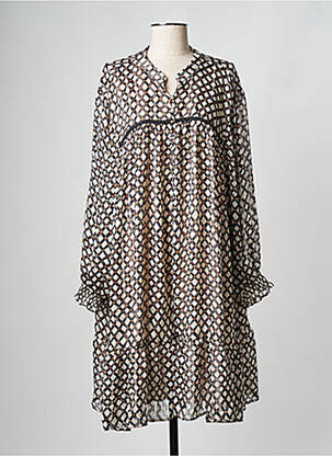 Rochie scurtă maro MAT FASHION femeie