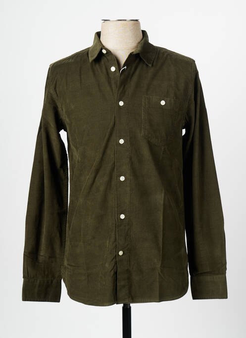 Cămașă cu mâneci lungi verde KNOWLEDGE COTTON APPAREL bărbat