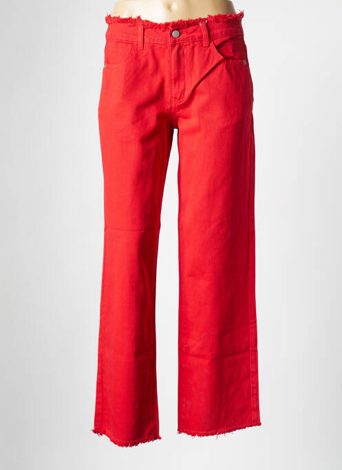 Blugi cu croială dreaptă roșu VILA femeie