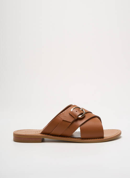 Sandale/Pantofi decupați maro COULEUR POURPRE femeie