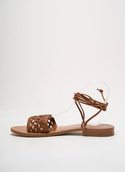 Sandale/Pantofi decupați maro COULEUR POURPRE femeie