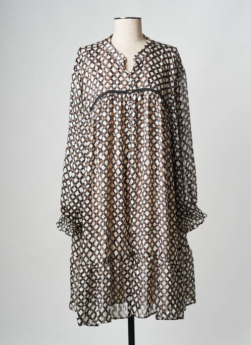 Rochie scurtă maro MAT FASHION femeie