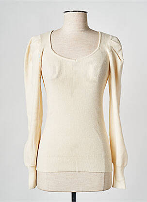 Pulover bej VILA femeie