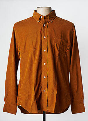 Cămașă cu mâneci lungi maro HARTFORD bărbat