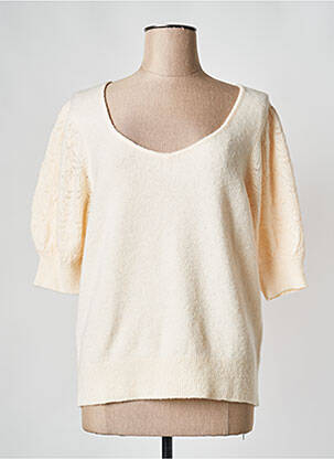 Pulover bej GRACE & MILA femeie