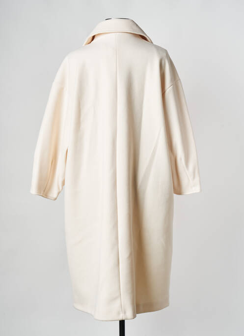 Palton lung alb MAT FASHION femeie