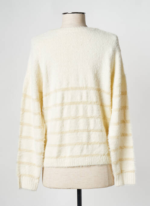 Vestă cu mâneci lungi alb PIECES femeie