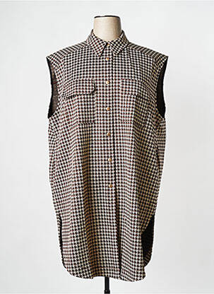 Cămașă maro MAT FASHION femeie