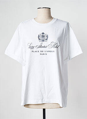 Tricou alb LOVE STORIES femeie