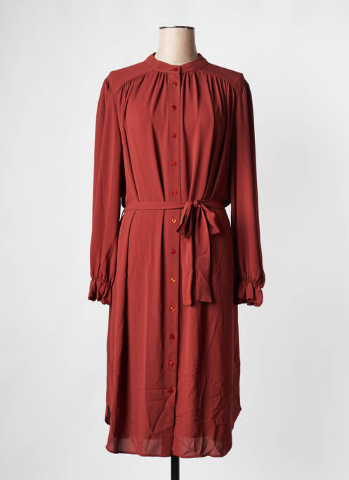 Rochie midi maro MAT FASHION femeie