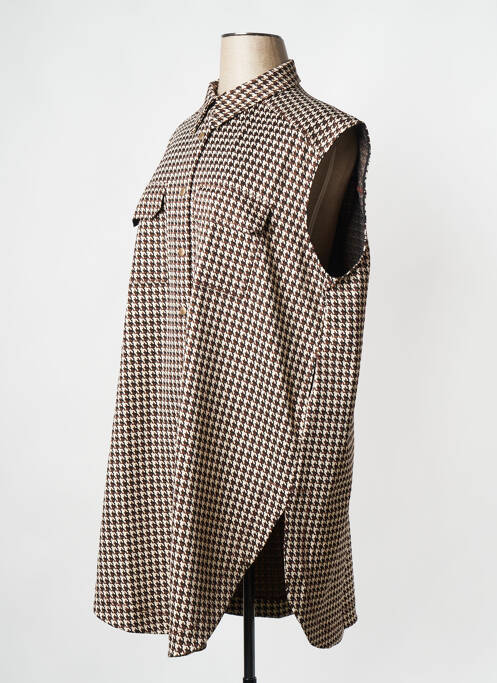 Cămașă maro MAT FASHION femeie