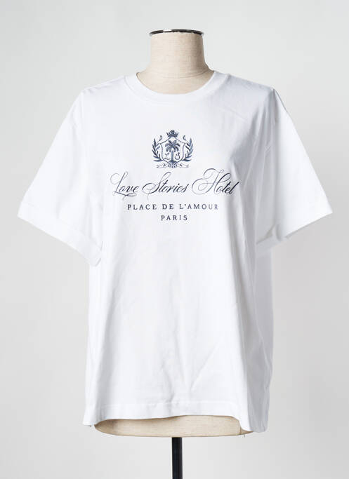 Tricou alb LOVE STORIES femme