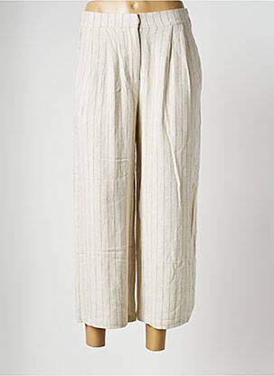 Pantalon larg bej VILA femeie