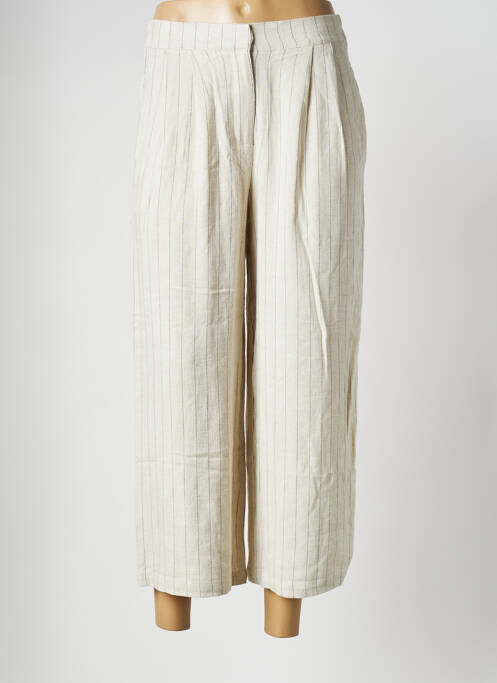 Pantalon larg bej VILA femeie