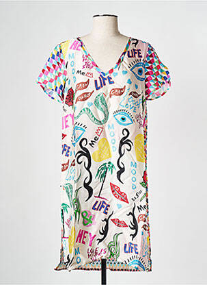 Rochie scurtă alb SACK'S femeie
