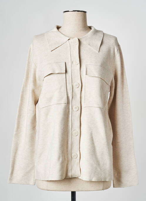 Vestă cu mâneci lungi bej VILA femeie