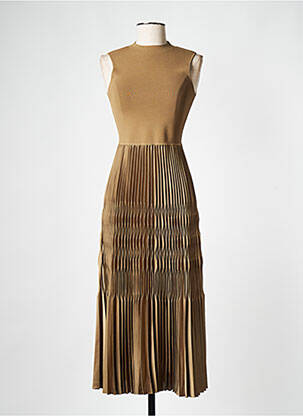 Rochie lungă bej THEORY femeie