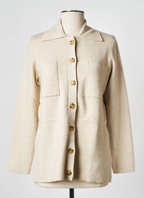 Vestă cu mâneci lungi bej MOSS COPENHAGEN femeie