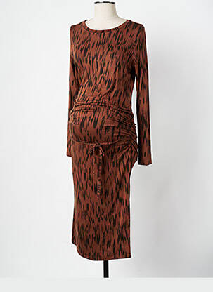 Rochie de maternitate maro SUPERMOM femeie