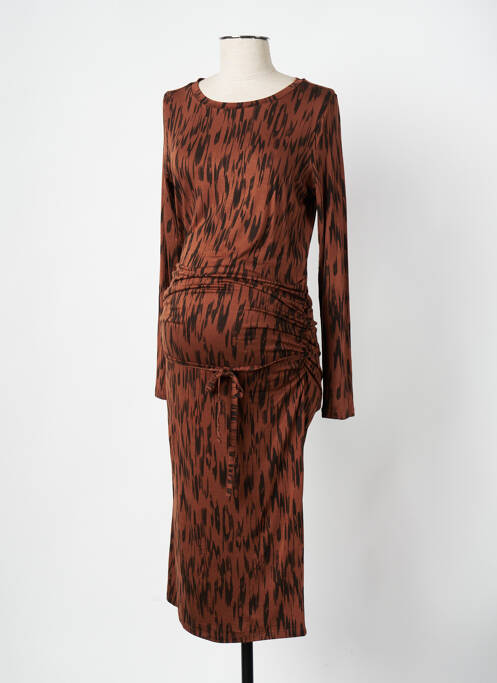 Rochie de maternitate maro SUPERMOM femeie