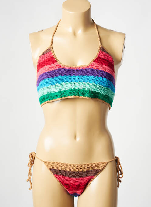 Costum de baie din două piese roșu RECC femeie