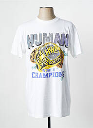 Tricou alb HUMAN WITH ATTITUDE homme