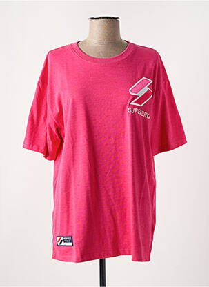 Tricou roz SUPERDRY femeie