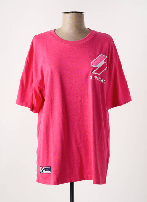 Tricou roz SUPERDRY femeie