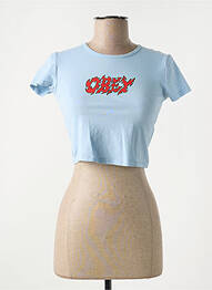 Tricou albastru OBEY femme