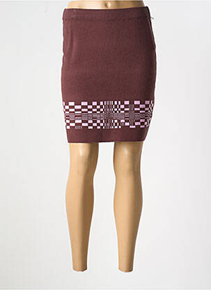 Fustă scurtă maro OBEY femeie