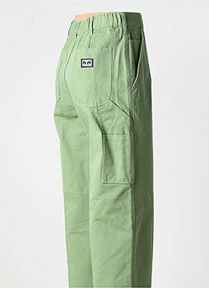 Blugi cu croială dreaptă verde OBEY femeie