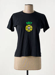 Tricou negru OBEY femme