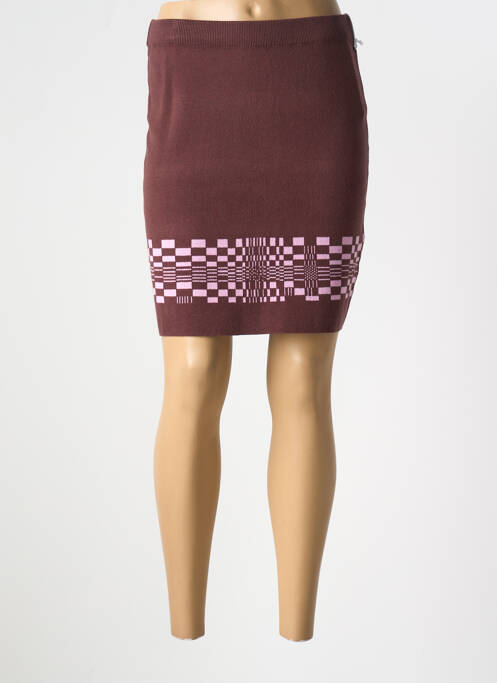 Fustă scurtă maro OBEY femeie