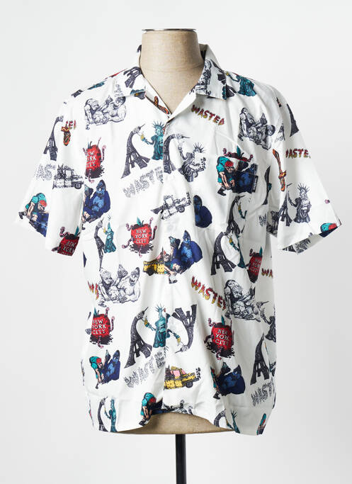 Cămașă cu mâneci scurte alb WASTED PARIS bărbat