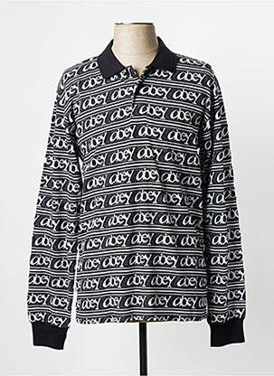 Polo negru OBEY bărbat