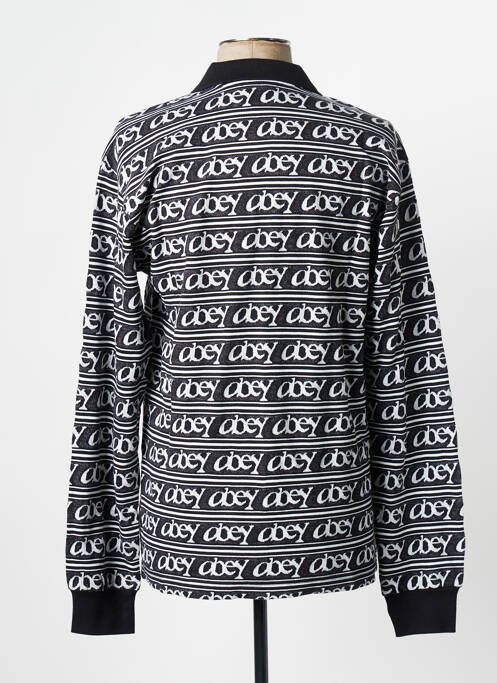 Polo negru OBEY bărbat