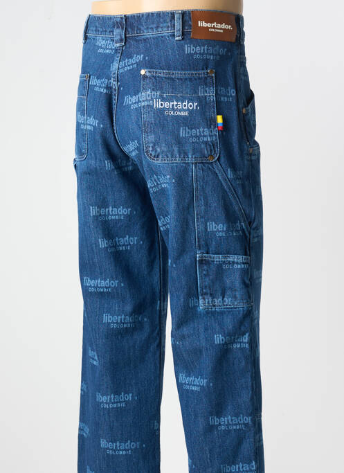 Blugi cu croială dreaptă albastru LIBERTADOR bărbat