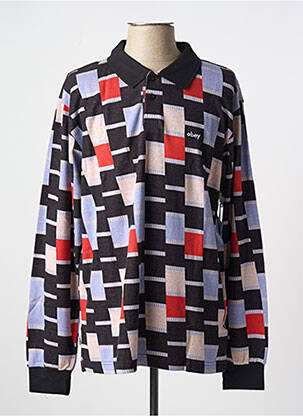 Polo negru OBEY bărbat