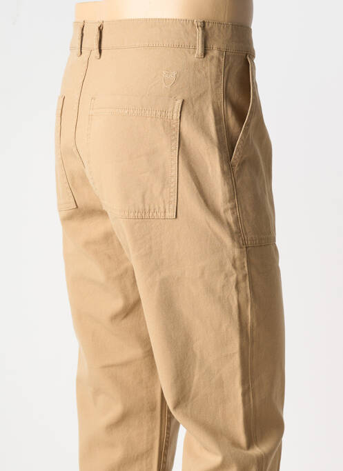 Pantalon drept bej KNOWLEDGE COTTON APPAREL bărbat