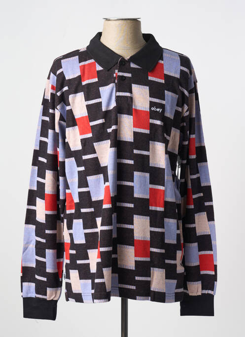 Polo negru OBEY bărbat