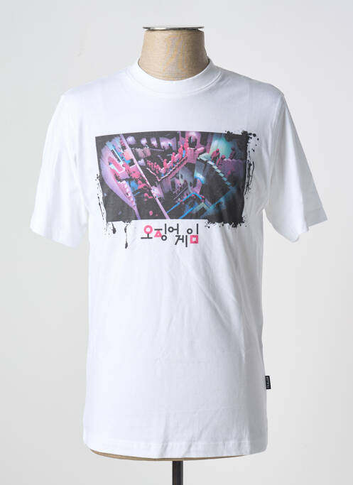 Tricou alb TEALER bărbat