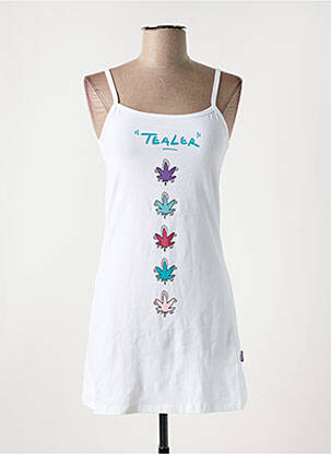 Rochie scurtă alb TEALER femeie