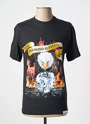 Tricou negru DIAMOND SUPPLY CO bărbat