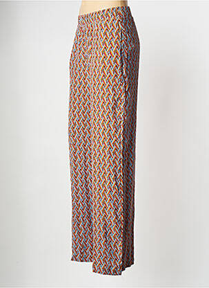 Pantalon larg maro VILA femeie