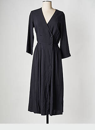 Rochie midi guler în v negru I.CODE (By IKKS) femeie
