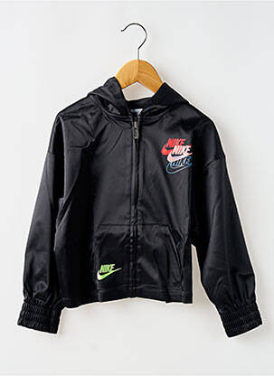 Hanorac cu glugă guler rotund negru NIKE fată