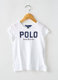 Tricou guler rotund alb RALPH LAUREN fille