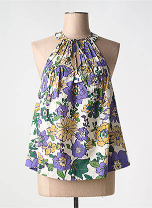 Top guler în v violet STELLA FOREST femme