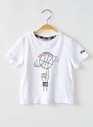Tricou guler rotund alb FILA enfant